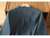 Women's Blue Cotton Plaid Long Sleeve Shirt - Stylish Autumn 2026