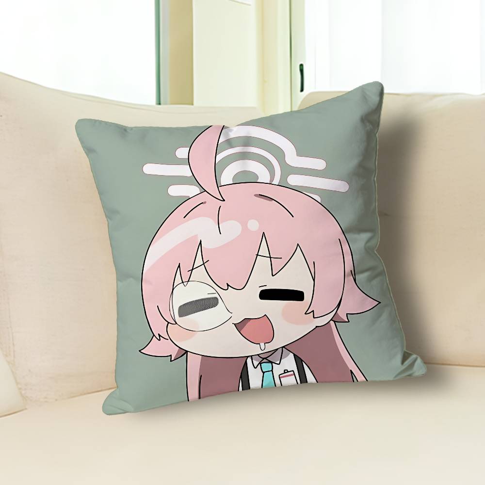 Cute T-Takanashi H-Hoshino Blue Print Pillow Case Aesthetic Bedroom Decor 30x30 40x40 45x45 50x50 60x60 65x65cm