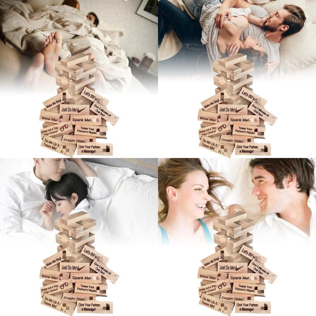 Hra Věž z kostek Moderní Minimalistická Romantický Rande Stohovací Hra 48 Dílků