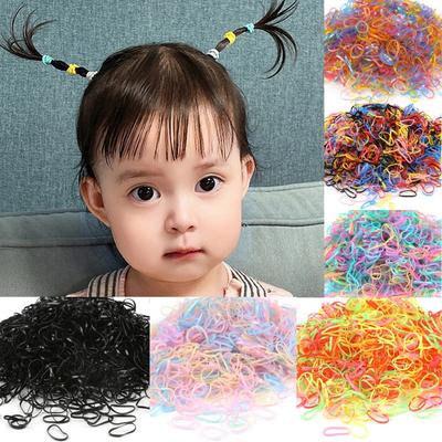 1000 adet saç aksesuarları kızlar lastik bantlar toka elastik saç bantları çocuklar bebek kafa bandı süslemeleri bağları saç için sakız