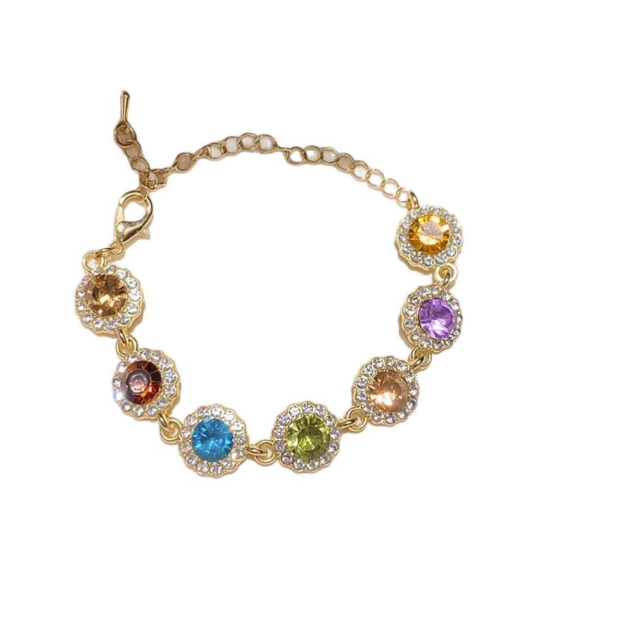Sea Crystal Zirconia Water Drop Bracelet: Light Luxury Cool Style Jewelry for Women