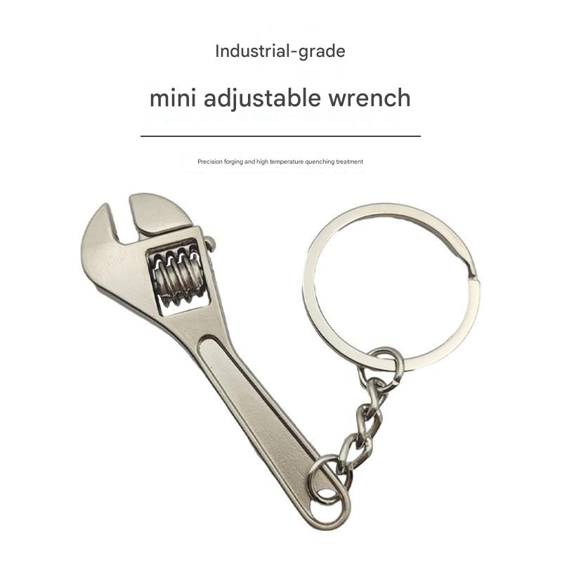 Mini Mobile Activity Wrench Keychain Charm Small Opening Spanner Tool Men's Key Ring Jewelry Bag Charm Unique Gift