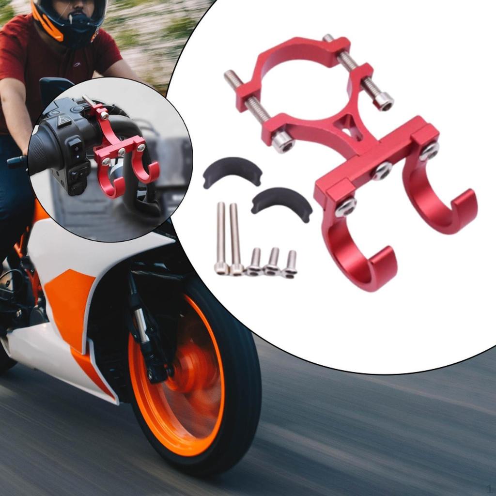 Bike Motorcycle Bag Hanger with Double Hooks Adjustable Sturdy Compact for 18-35mm Handlebar