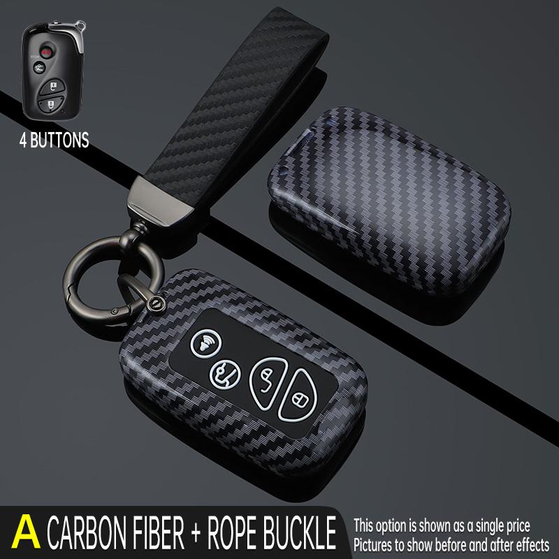 3 4 Buttons Carbon Style Abs Car Key Case Cover Fob For Lexus Gs430 Es350 Gs350 Lx570 Is350 Rx350 Is250 Protecter Accessories