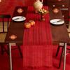 Long Strip Hollowed-out Tassels Runner Traditional Table Cover Red Tablecloth  Coffee Tables