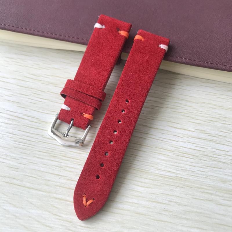 

20 мм 22 мм, индивидуальный ремешок для часов из натуральной кожи с двойной строчкой для Tudor U-Boat Hamilton Seiko, браслет-браслет 20mm