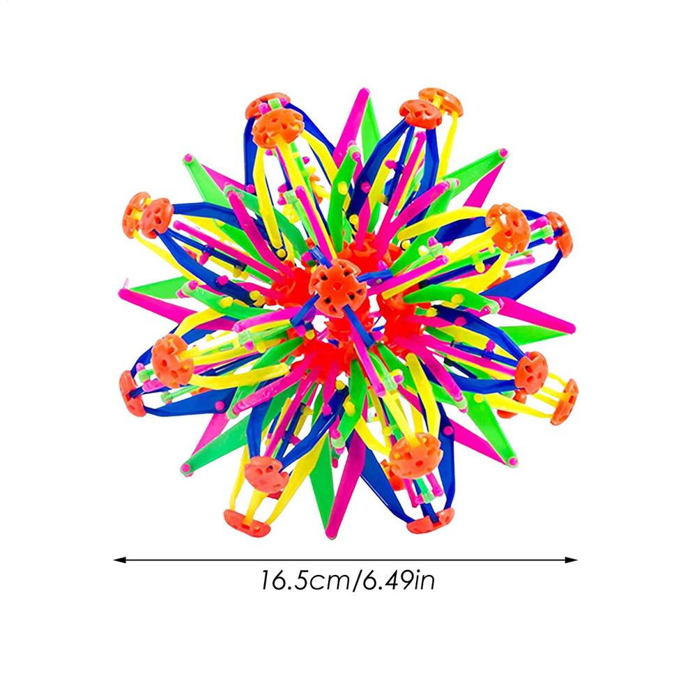Children Magic Telescopic Ball Outdoor Flower Ball Throwing Ball Calming and Stress Relief Toys Expandable Interaction Toy
