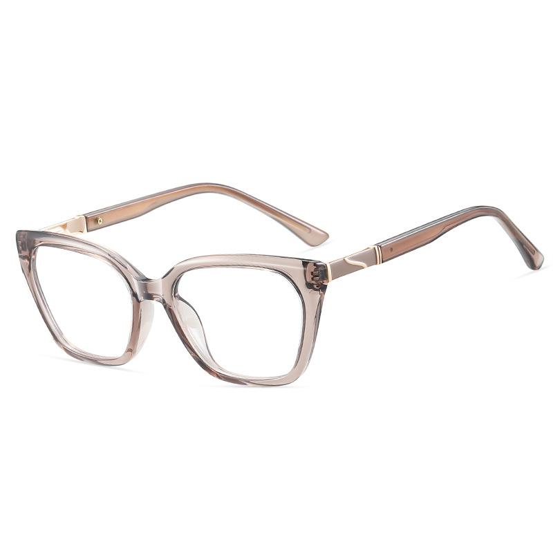 Unisex Anti-blue Light Reading Glasses TR90 Spring Hinge Gradient Retro Ultra-light Large Square Frame Eyewear