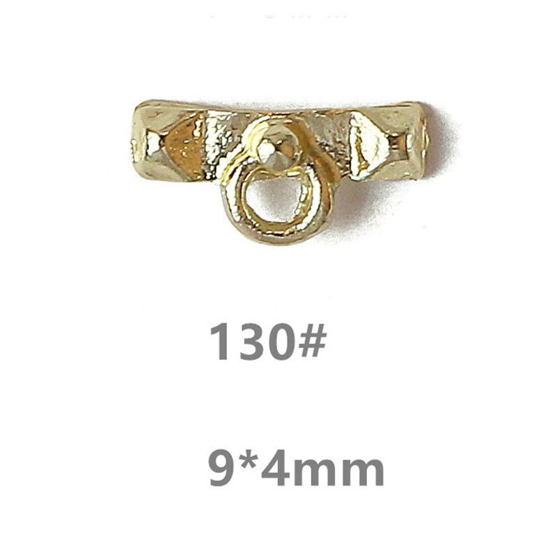 100 szt. 3D Punk Srebrne/Białe/Czarne/Złote Metalowe Części Manicure Akcesoria Dekoracja Paznokci Stop Retro Koło Paznokcie Ozdoby do Paznokci
