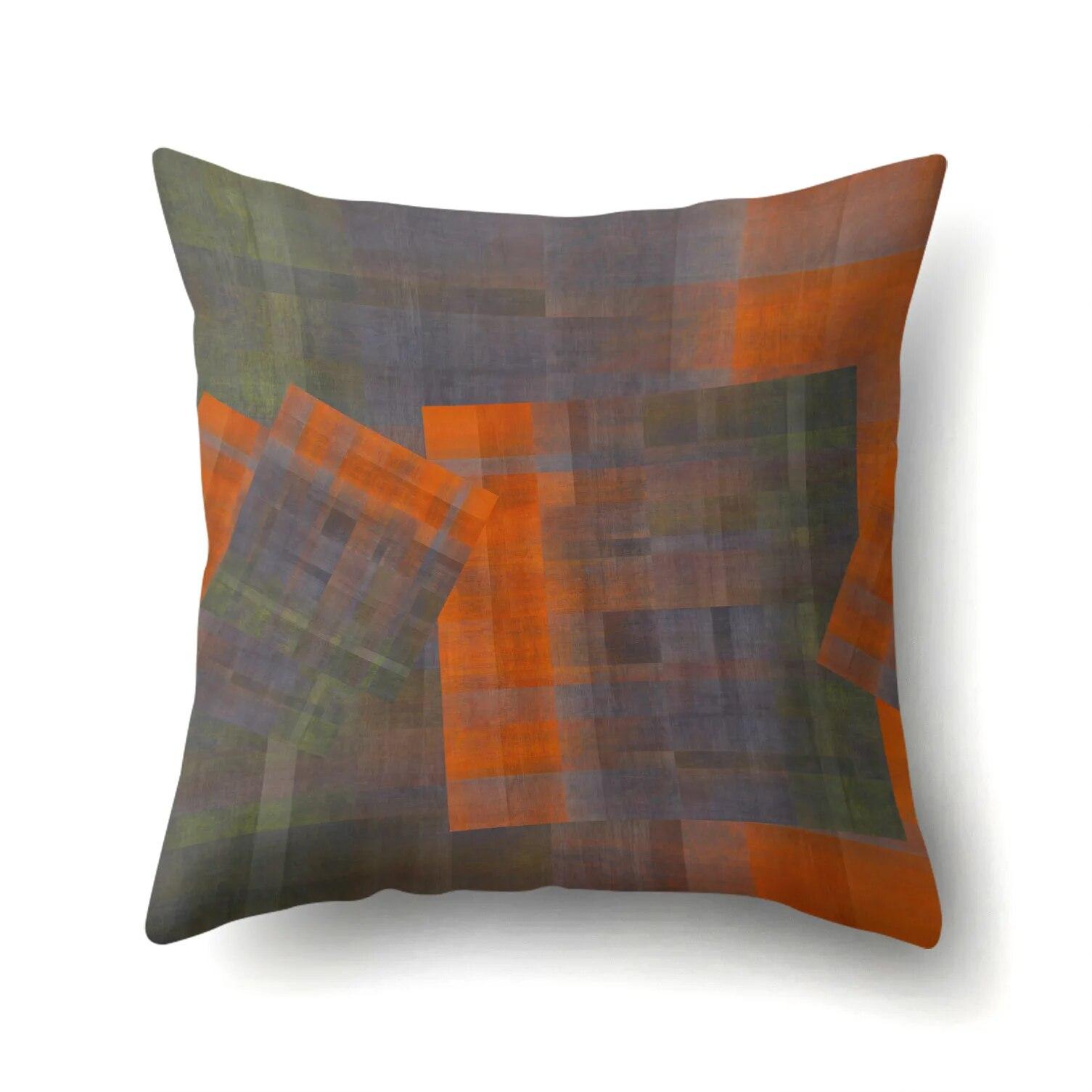 

Креативная наволочка с геометрическим рисунком, прикроватная офисная подушка для поясницы, чехол для диванной подушки 40x40cm