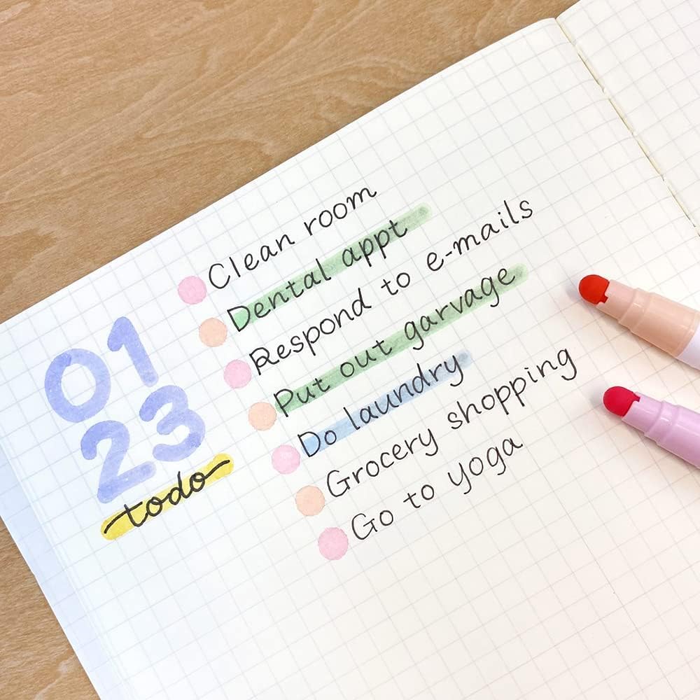 Kuretake Water Based Pen Zig Clean Color Dot Single Mild Color Set Tcsd 6100 6v Mild Color