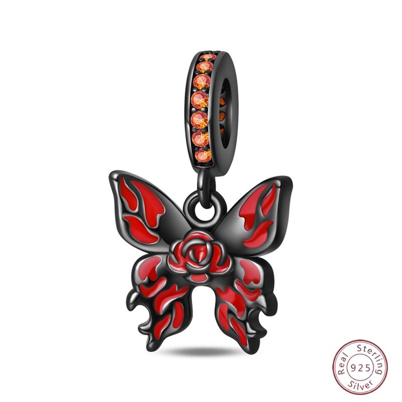 Halloween Charm Bead Gothic Pendant Copper Pumpkin Witch Doll Black Skeleton Mummy Candy Fit Original Bracelet Diy Jewelry