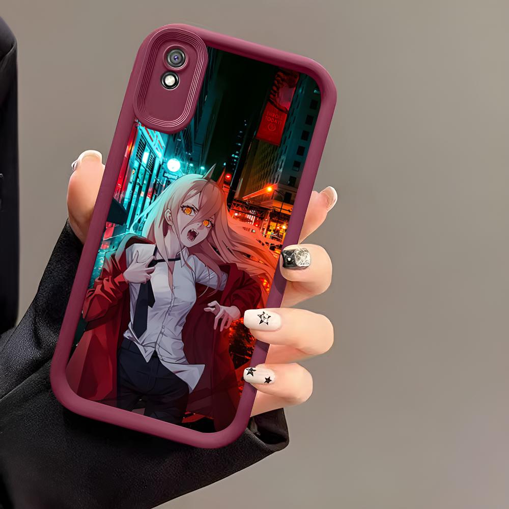 

Power Chainsaw Man Anime Phone Case for Samsung Galaxy A55-A05 angle Eye Ladder Soft TPU smartphone Cover Samsung A22