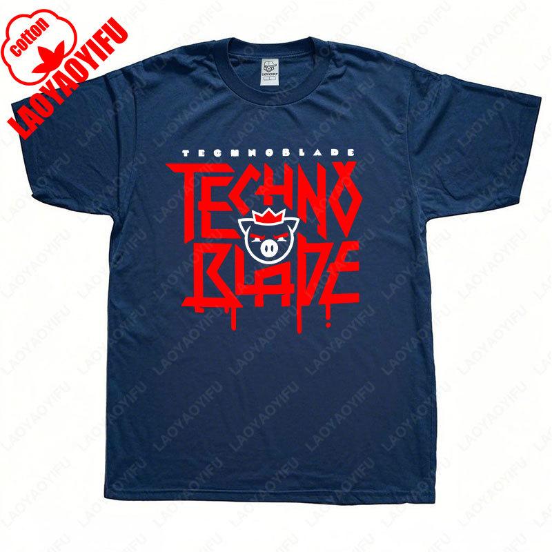 Technoblade Techno Agro Tee Dream Team SMP Merch T-Shirt Herren Damen Tshirt Sweatshirt Hip Hop Kurzarm Cotton Men Camisetas