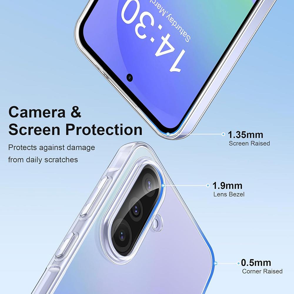 Silikonové pouzdro pro Samsung Galaxy A56 A36 A16 A06 A55 A35 A25 A15 A05s A54 A14 A34 A24 Ultra tenký měkký zadní kryt Průhledná skořepina