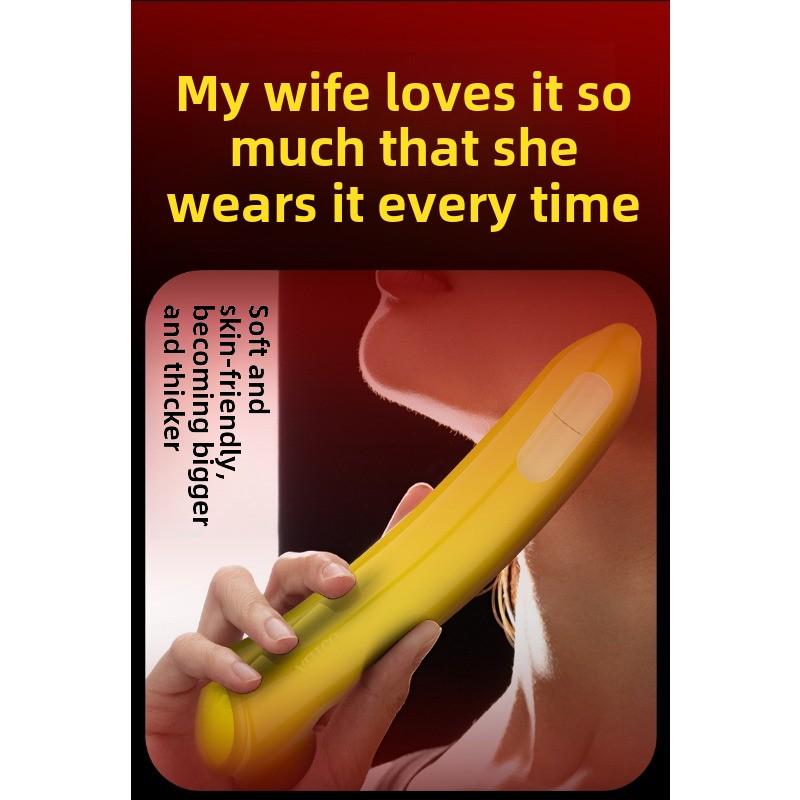 Corn Cucumber Banana Fruit and Vegetable Wolf Teeth Condom Lengthening Vibration Silicone Condom Prick Condom Penis Condom Erotic Sex Products