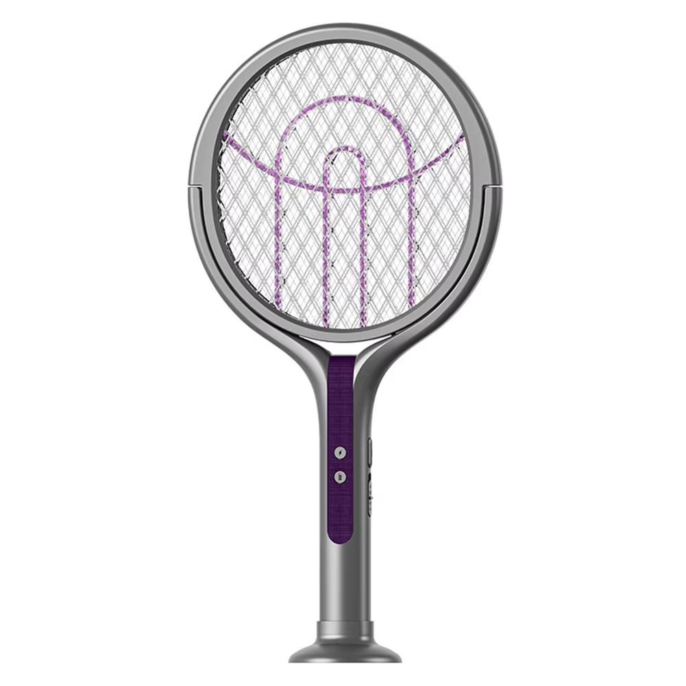 Rotating Head Bug Zapper Racket Rechargeable Electric Fly Swatter Fly Killer and Mosquito Trap Lamp for Indoor and Outdoor