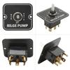 Bilge Pump Control Switch Aluminum Lighted Automatic Off Manual Panel Switch for Boat Marine 12 24V