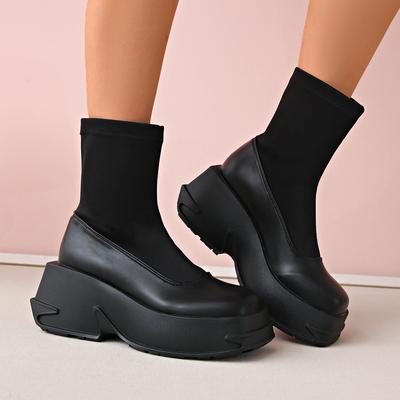 Chaussures pour femmes de luxe de niche bottes pour femmes à semelles épaisses automne et hiver nouvelle mode commerce extérieur mode européenne et américaine tissé volant