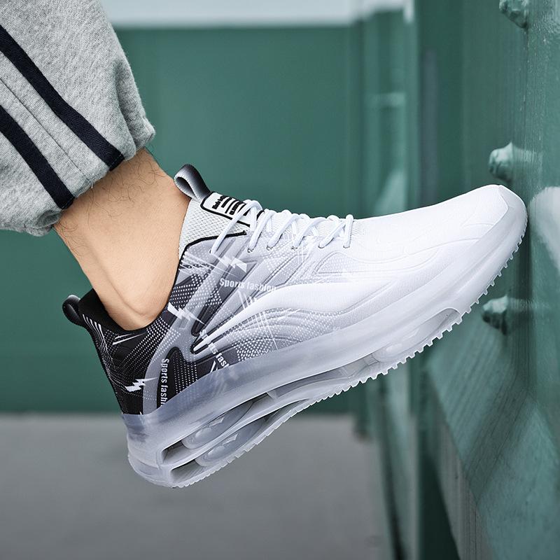 Herbst neue atmungsaktive stoßdämpfende Übergröße Herrenschuhe, Jugend Laufschuhe, Studenten Mesh erhöhende vielseitige Freizeitschuhe