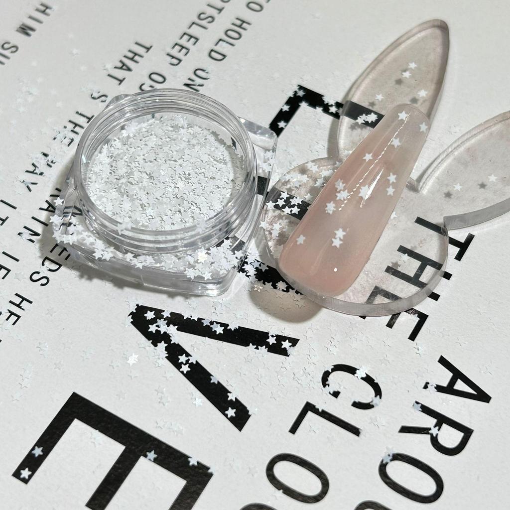 1mm Iridescent Star Nail Art Sequins - DIY Decorations