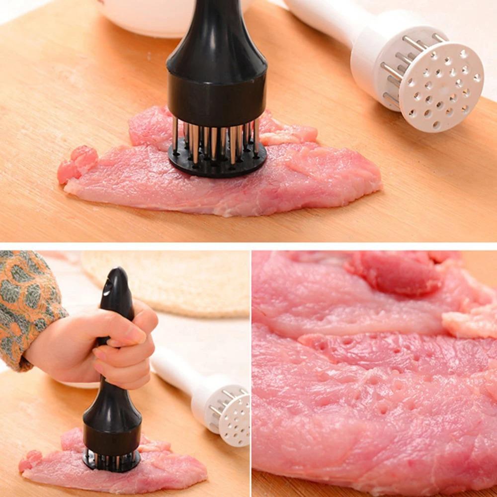 White Handheld Use Household Tender Meat Needle with Broken Tendons Pork Chop Chicken Chop Chicken Wings Meat Needle Hammer