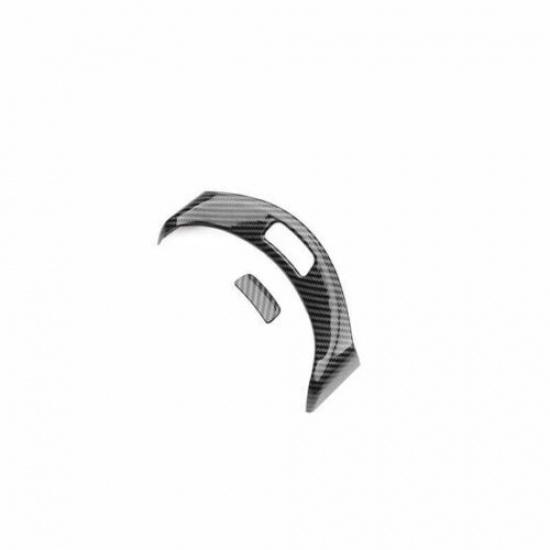For Benz C-Class 2015- Console Armrest Button ABS Carbon Fiber Trim Decor 2X