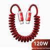 Crystal Shine Dual Type-C 120W Fast Charging Cable for Apple/Huawei Car Chargers