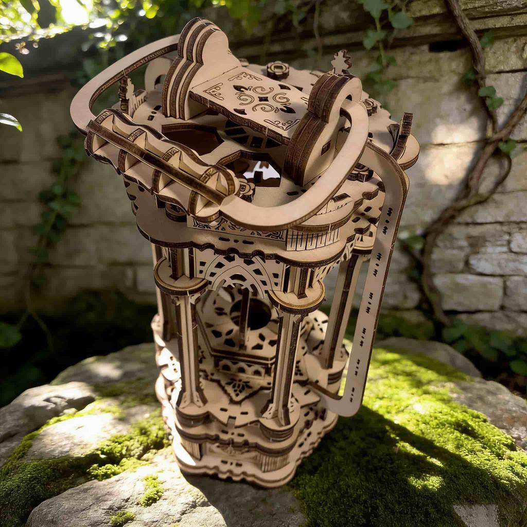 Tang Dynasty Lantern Wooden Toy Puzzle DO-IT-YOURSELF Wooden 3D Tang Lantern Assembly Learning Birthday Present Christmas Present