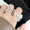 Fashionable Adjustable Open Flower Ring: Women's Sweet Bow, Niche Design for Index Finger