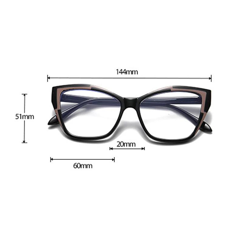 Women Eyeglasses Optical Spectacle Blue Light Blocking Glasses Brand Designer Cat Eye Transparent Ladies Fashion Eyewear