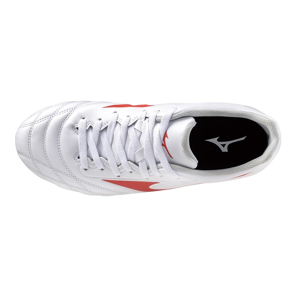 Rugby Shoes Waitangi II Club Wide 4E [Mizuno] CL, Activities, Fit, Lightweight, White/Red, 25.0 Cm,