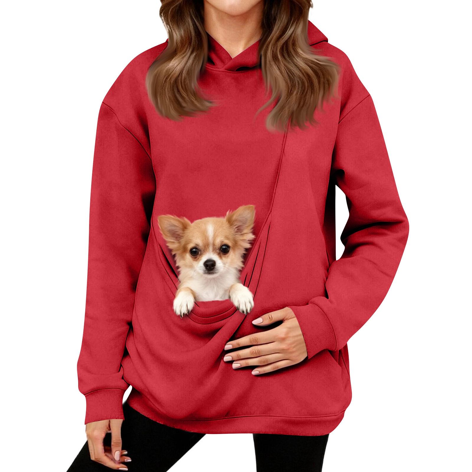 

Women s Fashion Daily Casual Hoodie Long Sleeve Top XXL червоний