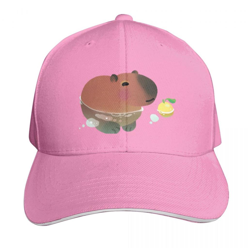 Capybath time Baseball Cap New In The Hat birthday Snapback Cap Winter hat Ladies Unisexs