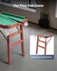 Folding Pool Table, 140cm Portable Billiards Tables, Foldable Space-Saving Entertainment Game Set Includes Ball, Cue, Rack, Chalk, Brush, Brown with