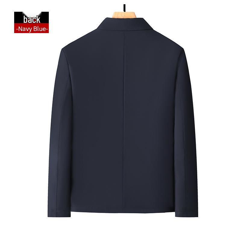 Men's Autumn & Winter Thickened Cotton Jacket for Middle-Aged & Elderly - Lapel Casual Dad Coat