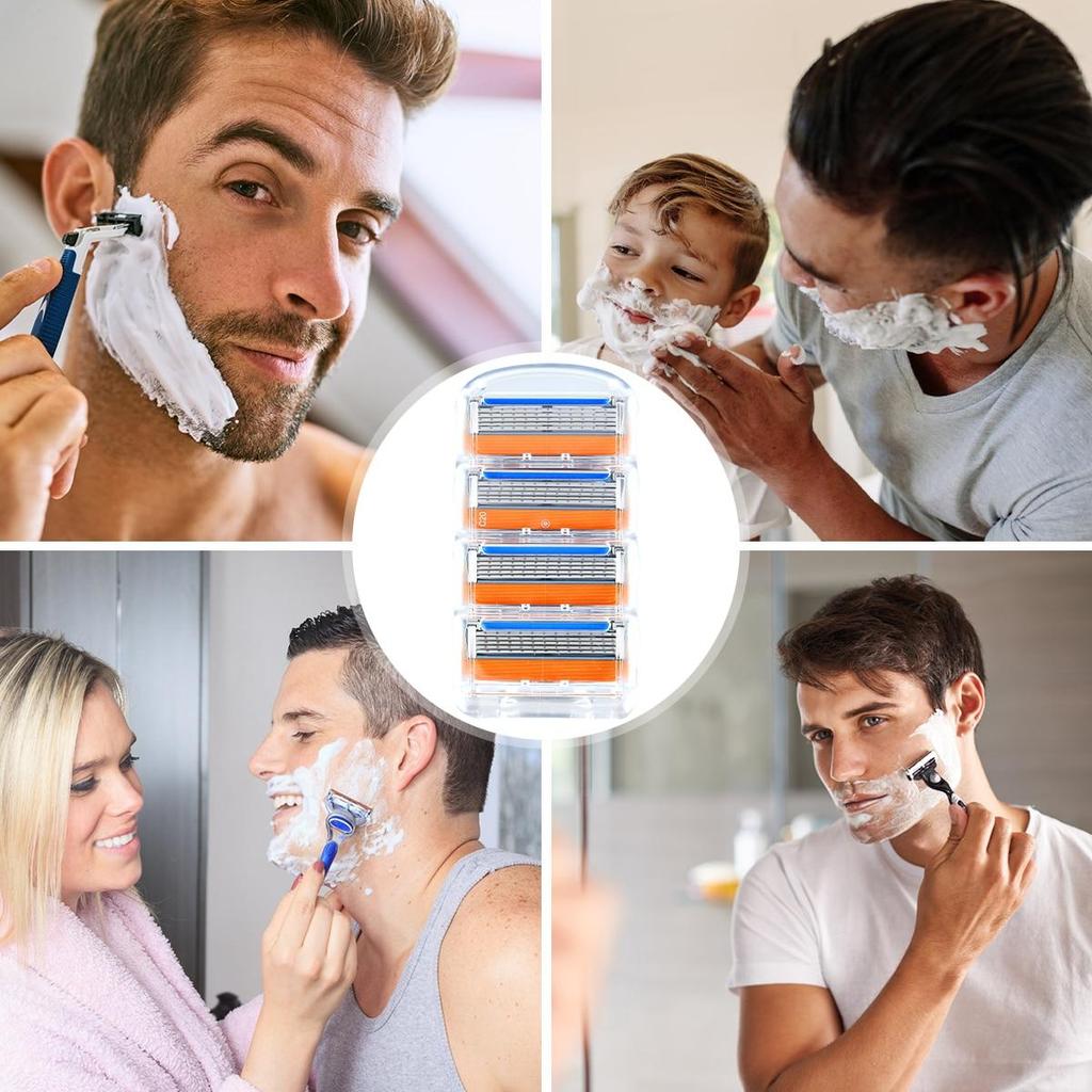 8Pcs 5-Layer Razor Blades Refills Replacement for Proglide Power Stainless Steel