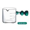 Small Glass Milk Cup Multifunction Espresso Extract Measuring Cup with Graduated Home Milk Pot Honey Ounce Cup Anti-hot Handle