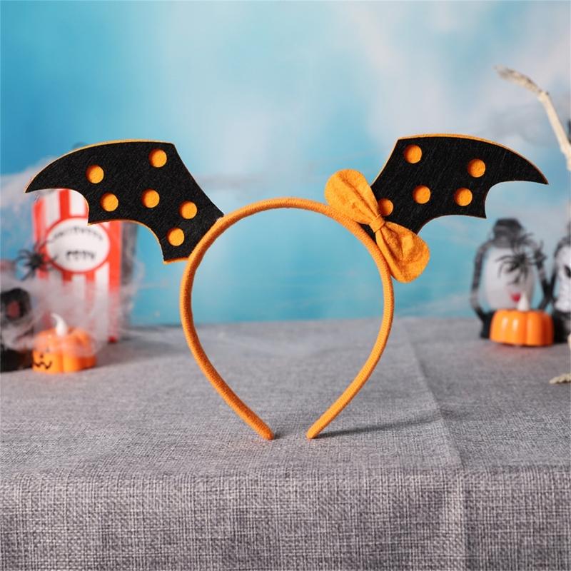 Cute Bat Wing Shape Hair Hoop Women Spa Wash Face Makeup Headband for Photoshoot Halloween Party Hair Accessories