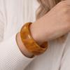 Minority Design Retro Resin Bangle Chunky Vintage Irregular Wide Bracelet Jewelry Accessories Exaggerated Geometric Hand Ring