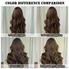 Dark Brown Big Waves Long Wig for Women - Full Bangs Voluminous Full Cap, Heat Style Trim Ready, Natural Realistic Daily