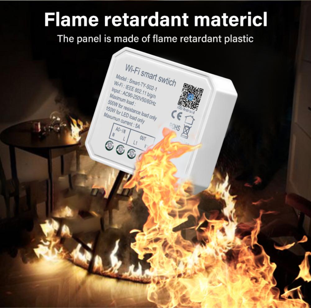 Tuya WiFi Smart Switch Module Supports 2 Way Control Mini DIY Light Breaker APP Remote Control Works With Alexa Google Home