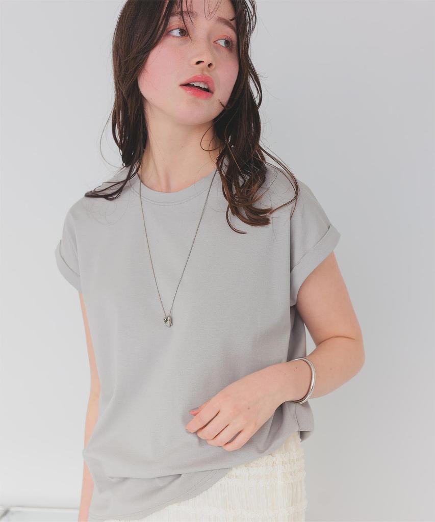 Titibait Sweat Double Cuff AFXT0198 Medium White Stain-Resistant T-Shirt Women's