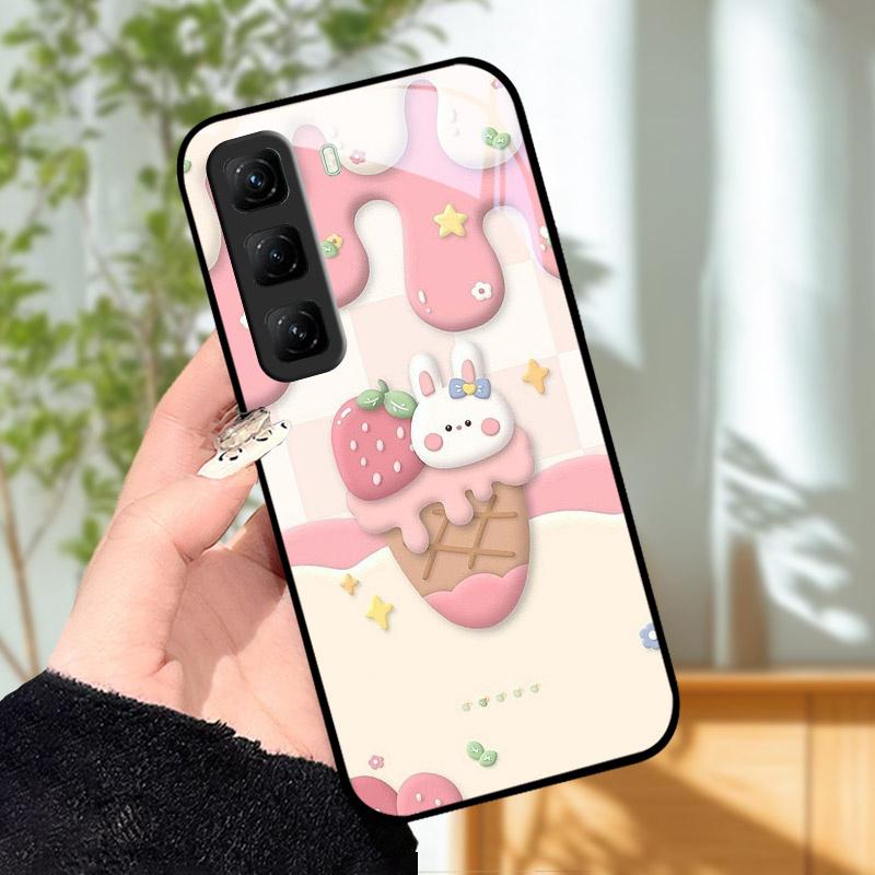 Für Infinix Hot 60 60i 60Pro Pro Plus Hülle X6886 Mode Luxus Gehärtetes Glas Handyhülle Für Infinix Hot60 Pro Plus Schutzhülle