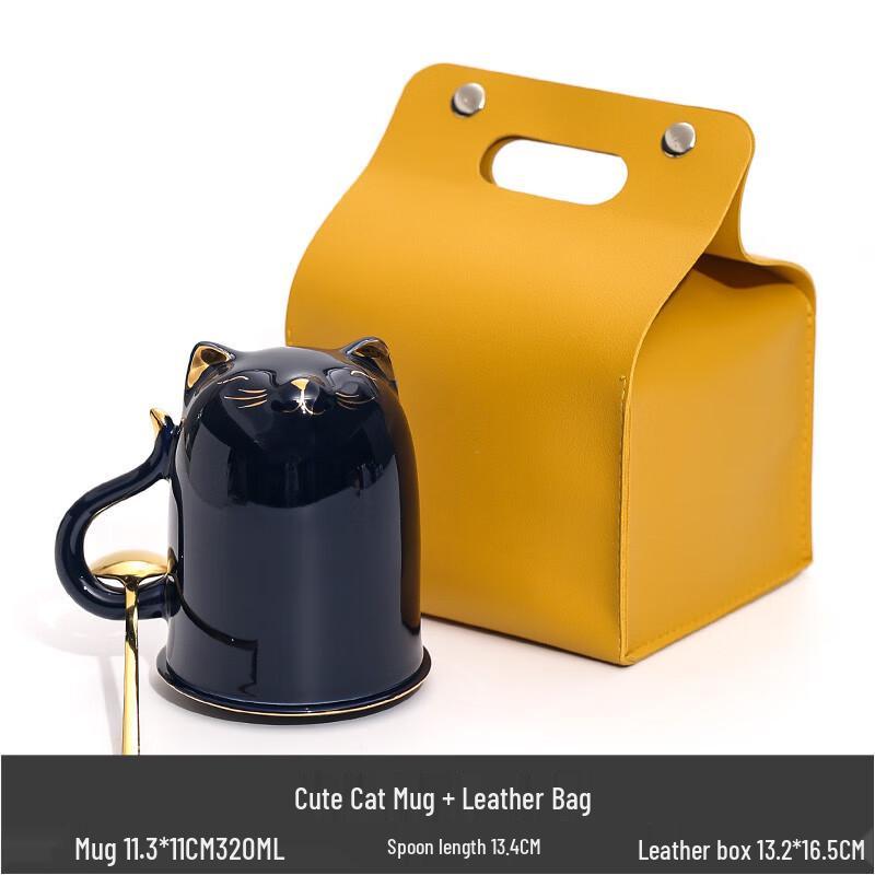 Кружка-заварник для чая из керамики с милым котом TLAKEHO