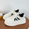 Fashion versatile women's high-end thick-soled heightening board shoes autumn new with skirts casual shoes
