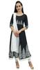Atasi Digital Printed Black Moss Georgette Long Anarkali Suit Womens Clothing -
