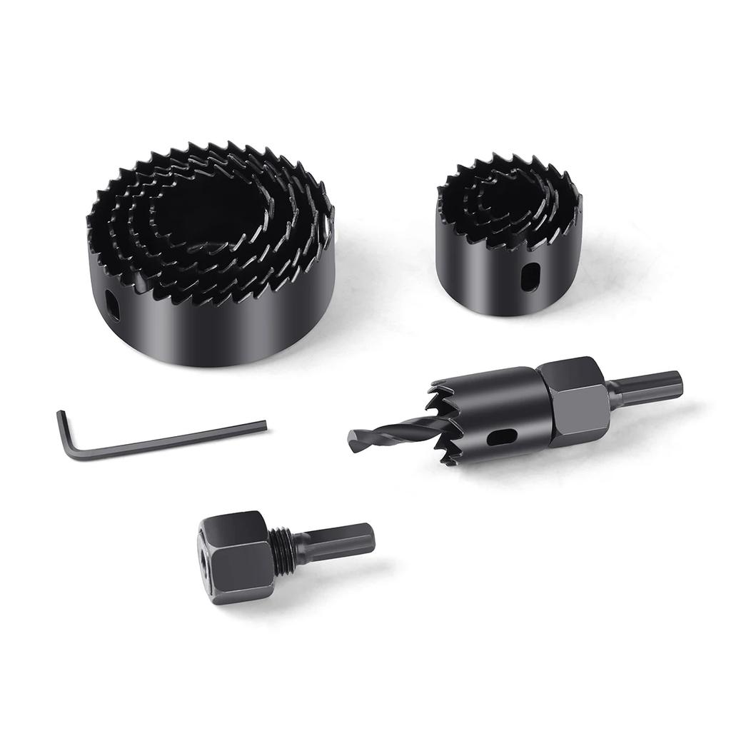 For Soft Wood PVC Board Plasterboard 5/8/13pcs Hole Saw Kit Drill Bit 19-127mm Hole Cutter Set