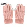 Non-slip Daily Commuting Gloves 1 Pair Winter Warm Fleece Lined for Women Men Cold Knitted Cycling Weather Thermal Gloves Thickened Knit Touchscreen