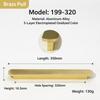 Aluminum Alloy Door Handles Gold Brushed Drawer Knobs Modern Cabinet Pulls  Furniture Hardware